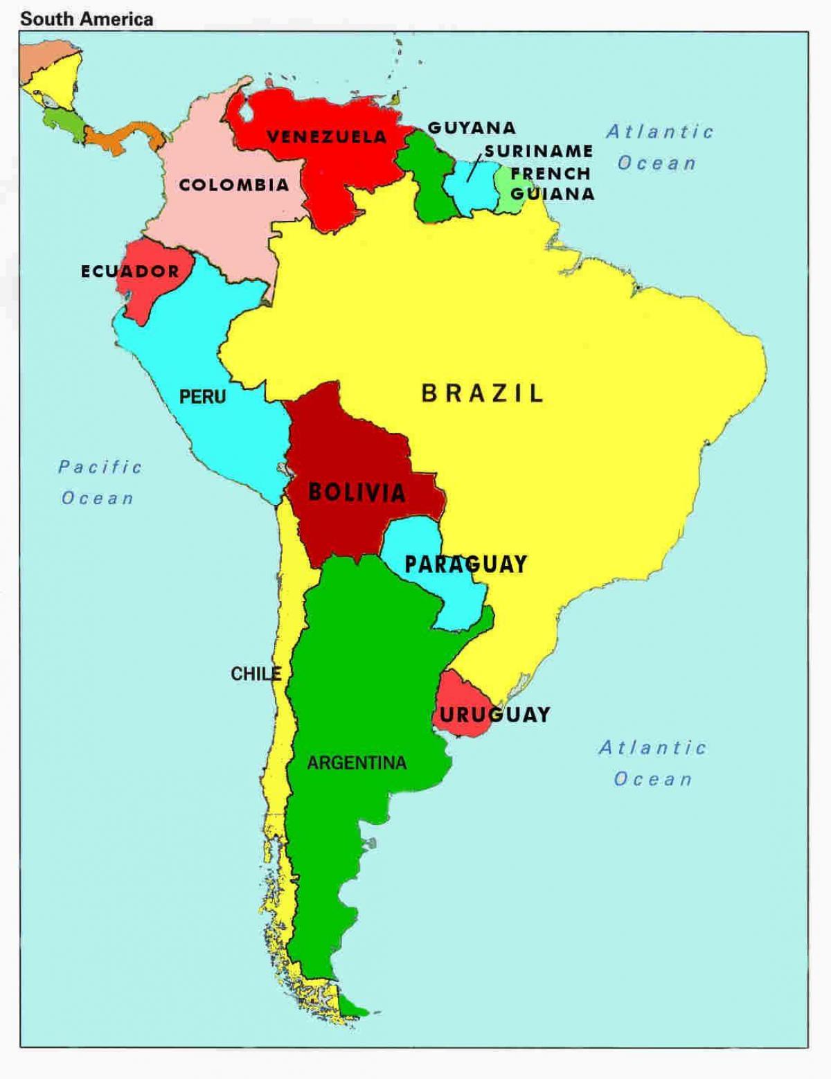 map of venezuela and surrounding countries