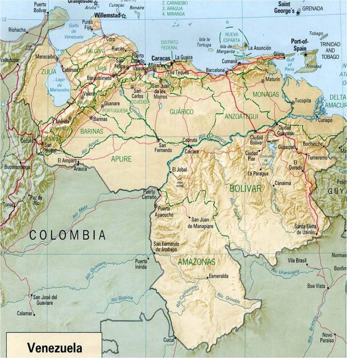 map of venezuela river
