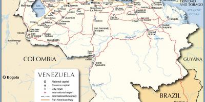 Detailed map of venezuela