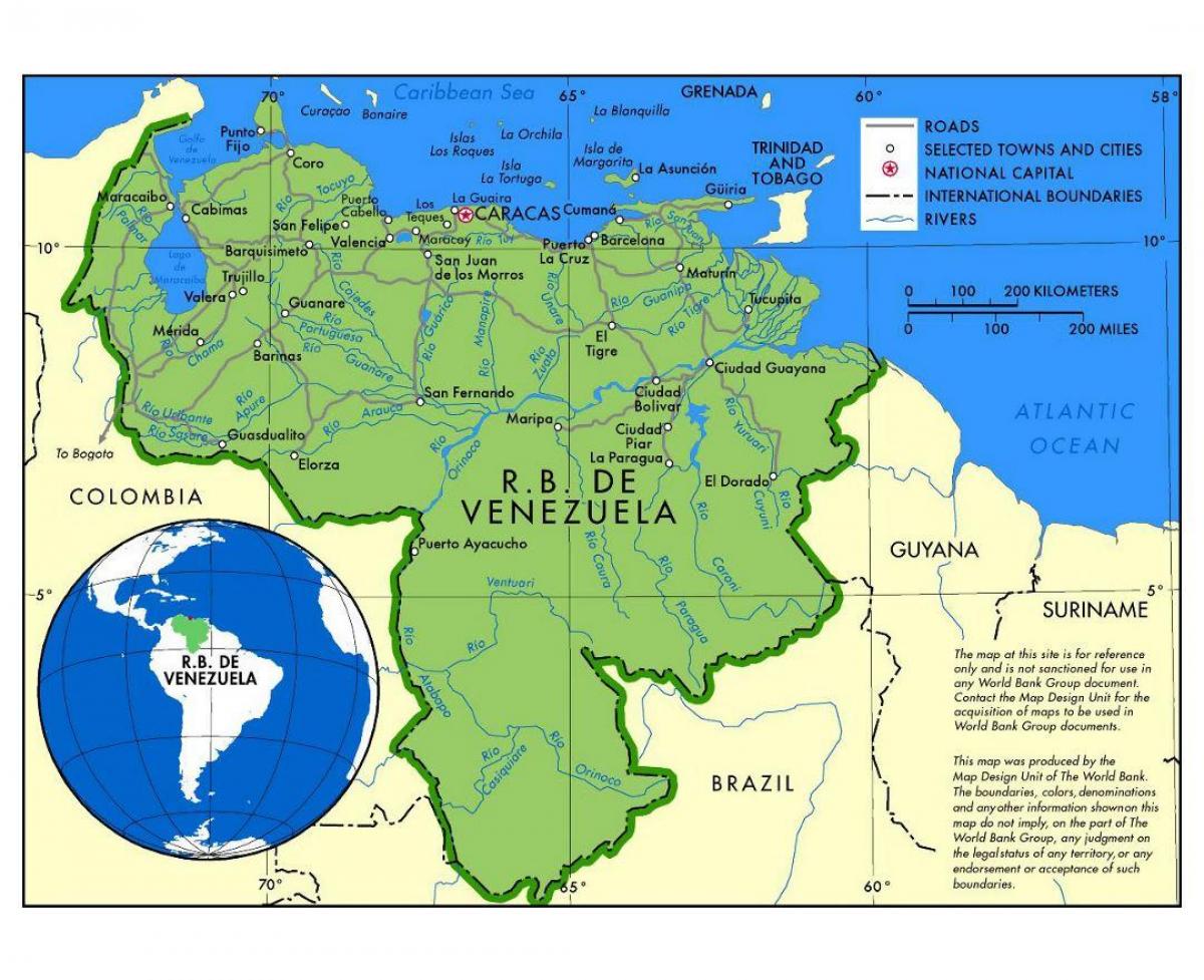 map of map de venezuela