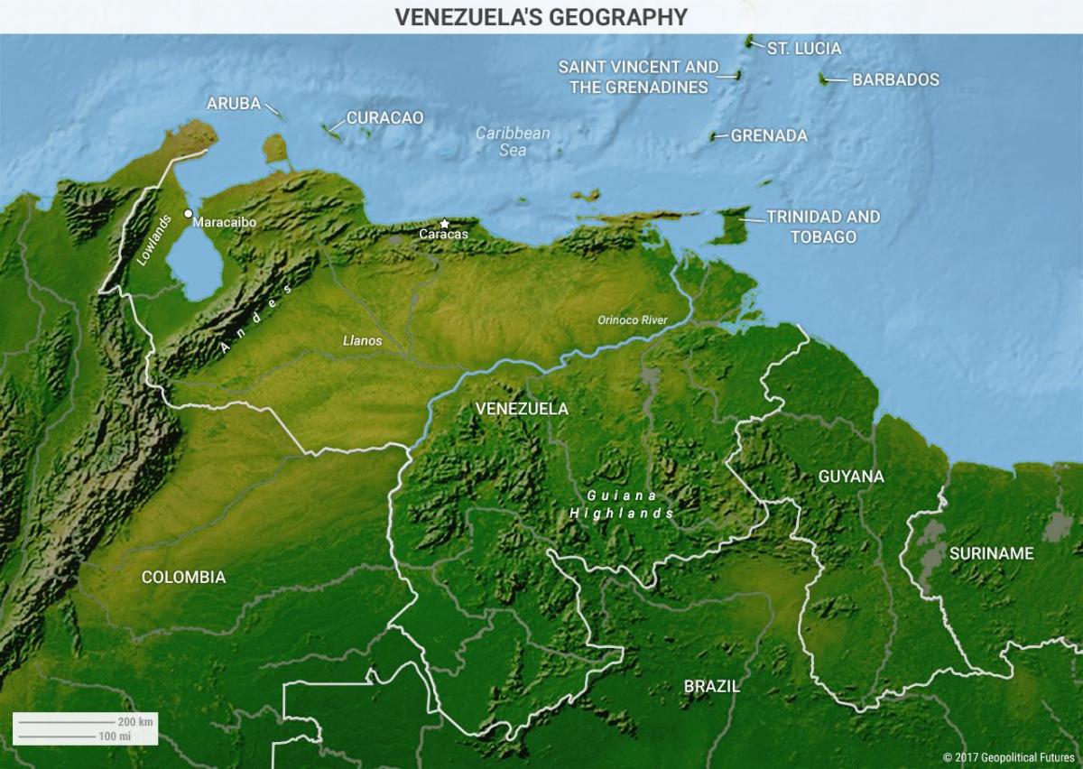 map of venezuela geography