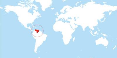 Map of venezuela location on world