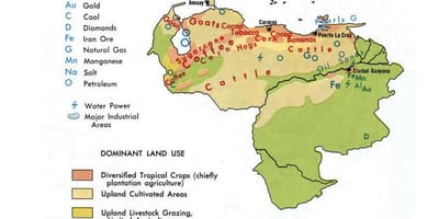 Map of venezuela natural resources