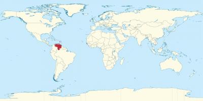 Venezuela on map of the world