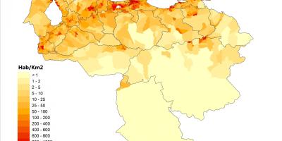 Venezuela population density map