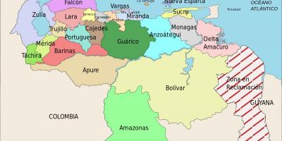 Map of venezuela states